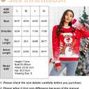 Ugly Christmas Sweater for Women Funny Crewneck Knit Christmas Sweater for Family Pullover Long Sleeve Top (Black)