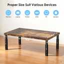 OPNICE Adjustable Monitor Stand Riser for Desk, Computer & Laptop Stand, Desk Organizers and Accessories, Office Desk Accessories & Workspace Organizer for Home Office, Brown Wood