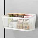 1 Pc Magnetic Spice Rack for Fridge Magnet Hanging Basket Holder for Seasonings Fruit Vegetables Coffee Beans Magnetic Organizer Shelf, Kitchen Refrigerator Organizers and Storage, Metal (1, White)