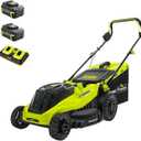 SnapFresh Electric Lawn Mower Cordless - 40V (2 x 20V) 16 Brushless Push Lawn Mowers with 4.0Ah Battery x 2 and Fast Charger Included - Battery Operated Lawn Mower with Bagger