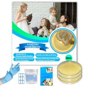 2 x Mold Test Kit for Home,Home air Quality Detection,DIY Mold Detector at Home,Test HVAC System,Indoor Air Quality Testing Kits,Include Mold Identification Guide-Free Lab Analysis-Mold Test kit 3PCS