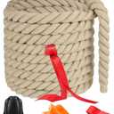 NEBURORA 20FT Tug of War Rope for Adults Outdoor Games Field Day Family Reunion Summer Outside Yard Backyard Lawn Camping Picnic Carnival Party Games Khaki