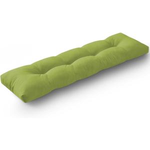 Wellsin Indoor/Outdoor Bench Cushion, Waterproof Patio Bench Seat Cushion with Non-Slip Bottom, Tufted Bench Cushions for Indoor/Outdoor Furniture, 54x16x4 inch, Green