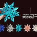 CNUSER Winter Wonderland Snowflakes Party Decorations 3D Card Hanging Paper Centerpieces for Christmastree/New Year/Baby Shower/Wedding Party (Mirror Silver)