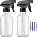 Unijoy Fine Mist Spray Bottles for Plants - 2-Pack 10oz Leak-proof Water Sprayer - Heavy Duty Small Plastic Empty Mister & Squirt Bottle with Adjustable Nozzle for Hair & Cleaning