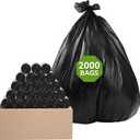 KAYLOWE Small Trash Bag,4 Gallon Bathroom Trash Can Liners 2000 Count Mini Garbage Bags for Bathroom, Bedroom, Office, Kitchen,Black