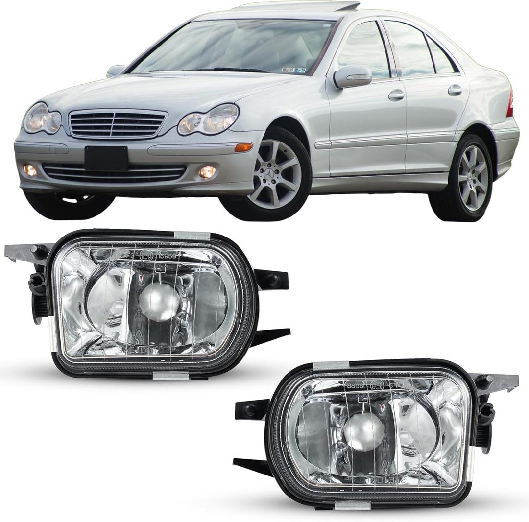 Fog Lights for 2001-2009 Mercedes-Benz C200 C230 C240 C320 C350 CL55 CL65 SL55 SL65 AMG CL500 CL600 CLK320 CLK500 SLK350 Base SL500 SL550 SL600 Convertible