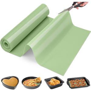 Cut to Size Silicone Baking Mat Roll-Best German Silicone - Heat Resistant Silicone Baking Macaron Mat,Non-stick Pastry Mat, Reusable Dough Mat for Rolling (16"L x 120"W)