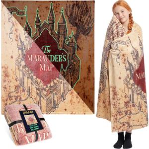 Harry Potter Gifts Glow in the Dark Blanket 51x59” for Kids Teens Adults, Soft Fleece Throw Blanket for Sofa, Bed, Warm Lightweight Cozy Gifts