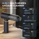BSRCO Handheld Vacuum Cordless Rechargeable, Car Vacuum Portable Cordless with Strong Suction15Kpa, Hand Vacuum Ultra-Quiet (75dB), 21min Runtime, Lightweight (1.25 lbs) for Car, Pet Hair, Home