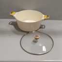 SENSARTE Ceramic Nonstick Stock Pot with Lid, 2.6/4.5/6.6/8.5 QT Soup Pot Casserole Pot, Non-toxic Healthy Pasta Pot, Large Cooking Pot Stew Pot, Induction Compatible, PFOA PFAS PTFE Free, White