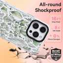 ChiCsFleur for iPhone 16 Case, TPU Phone case with Camera Protection for Women Girls Teens - Green Watercolor Botanical Leaf Herb Natural Garden Floral Clear Gift Sorority Aesthetic Unique (Verdelle)