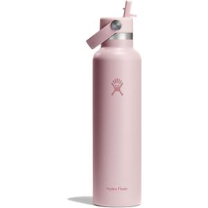 Hydro Flask Water Bottle - Insulated Stainless Steel - Straw Lid, Non Spill, Leakproof 24 Oz Trillium Pink