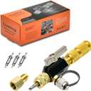 CAMPFIRE HVAC Valve Core Removal Tool, MGAVCT 1/4" MegaFlow Vacuum Rated to 20 Microns, Includes 5/16" Conversion Adapter, Compatible with All Refrigerants