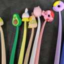 30 Pcs Squishy Pens for Kids,Cartoon Cute Fun Pens,Black Gel Ink Pens for Kids Party Favors Classroom Prizes School Office Home Supplies