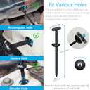 2 x Upgraded Nylon Universal Cable Tie Buckles - Nylon Zip Ties Holders Kit, Automotive Zipper Clips Self-Locking T Rivet Zipties for Car Fender Trunk Bumper Repair, Home & Garage(100Pcs)