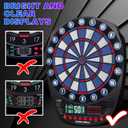WIN.MAX Electronic Dart Board Soft Tip Dartboard Set LED Displays 3 Languages with 12 Darts 100 Tips Power Adapter