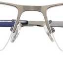 Computer Blue Light Blocking Glasses For Men Computer Gaming Glasses Metal Half Frame Clear Lens Eye Protection