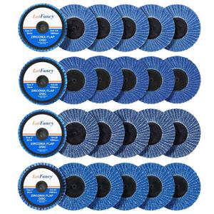 LotFancy 3 Inch Flap Disc, 24PCS 40 60 80 120 Grit Assorted Grinding Wheels, Roll Lock Sanding Disc, High Density Zirconia Grinding Disc, Flat Type 27