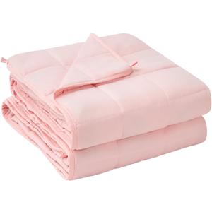 yescool Weighted Blanket for Adults (20 lbs, 60” x 80”, Pink) Cooling Heavy Blanket for Sleeping Perfect for 190-210 lbs, Queen Size Breathable Blanket with Premium Glass Bead, Machine Washable