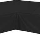 NettyPro Waterproof Patio Sectional Sofa Cover 600D Heavy Duty Waterproof Patio Lawn Furniture L-Shaped Lounge Set Couch Cover, 83 x 104 Inch, Left Facing, Black