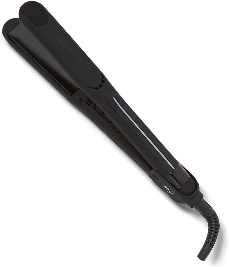 Ion Magnesium Flat Iron 1 Inch, Optimal Heat, Ceramic Tourmaline, Patented Korean Magnesium Technology