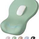 Laborio Ergonomic Mouse Pad with Wrist Rest, Mousepad with Wrist Support, Non-Slip Hard Base Mouse Pads, Portable for Office/Home/Travel Work(Green)