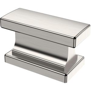 Alzassbg 15 Pack Brushed Satin Nickel Cabinet Knobs, 1.46 Inch(37mm) Rectangle Kitchen Hardware Knobs for Cabinets and Drawers AL6061SN (Single Hole Knob)