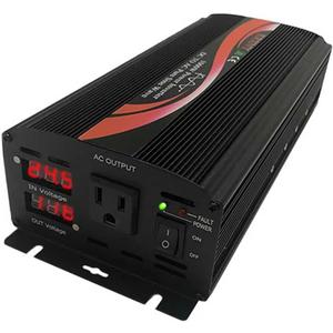1000W Off Grid Pure Sine Wave Power Inverter 24V DC to 110V 120V AC 60HZ with LED Display US Socket
