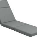 Chaise Lounge Cushions Outdoor, 80 x 26 x 4 Inch Lounge Chair Cushions for Outdoor Furniture - Waterproof Lounge Patio Replacement Cushion, 4In Fade-Resistant ThickPatio Chaise Lounge Cushion (Light Gray)