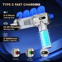Car Vacuum Cleaner,Mini Vacuum Portable Cordless,25000PA Powerful Strong Cyclonic Suction USB Rechargeable Foldable Handheld Vacuum with One-Touch Dust Removal for Car