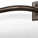 Hei!Dear Blackout Curtain Rod for Windows 36 to 72 inch (3-6Ft), Wrap Around Room Darkening Curtain Rods, 5/8" Samll Adjustable Modern Decorative Window rod, Brown