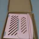 Cute Pink Laptop Stand for Desk  Adjustable Foldable & Portable Laptop Riser with Silicone Anti-Slip Pads, Ventilated & Sturdy Computer Stand for MacBook, Notebook, Office, Home, or Travel