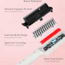 Hair Straightener Brush, Luxing PuraLux Straightener Comb, Fast Heating Hair Straightening Comb, 5 Temp Settings & Anti-Scald with Ceramic Coating, Professional Styling Tools (Pearl White)