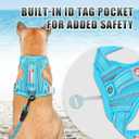 BARKBAY No Pull Dog Harness Large Reflective Dog Harness with Front Clip and Easy Control Handle for Walking Training Running with ID tag Pocket(Blue,S)