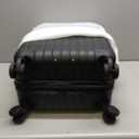 LEVEL8 Grace Hard Shell Carry on Luggage with Front Compartment, 20 Inch Expandable Suitcases with Wheels, Lightweight Carry-on Suitcase for Airplane, Tsa Lock, Black