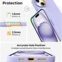 AOTESIER Shockproof for iPhone 15 Plus Case, [Food Grade Silicone] Phone Case [Military Drop Protection] with Soft Anti-Scratch Microfiber Lining, 6.7 inch, Light Purple