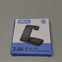 Wireless Charger 3 in 1 Charging Station lPhone Fast Foldable Charging Stand for Multiple Devices with an 18 W Quick Charger for lPhone 16/15/14/13 Pro Max Watch AriPods Pro 2 (Black)