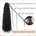 Vustbeauty 9 Packs Boho Box Braids Crochet Hair 24 Inch Goddess Box Braids Crochet Hair With Curly Ends Synthetic Bohemian Braids Hair Extension For Women (24inch, 1b)