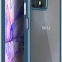 TUDIA Ultra Clear Fit Compatible with NUU Mobile B20 Case, [LUCION] Shockproof TPU Bumper Anti-Yellowing Transparent Hard Back Ultra Slim Protective Case Cover - Blue