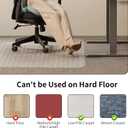 WASJOYE Chair Mat for Carpet, 45" x 53" PVC Clear Rectangle for Carpet