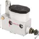 Go Kart Brake Master Cylinder Pump, 12.8 UTV Brake Pump, Brake Hydraulic Cylinder Pump for Go Kart, Three Wheel ATV UTV Modified Brake Pump