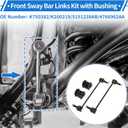 Front Stabilizer Bar Links with 2 Pcs Bushing for Dodge Journey 2009-2011 Sway Bar Link Kits No.K750382/K200219 1 Set