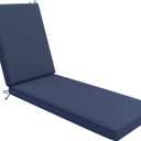 AAAAAcessories Outdoor Chaise Lounge Cushions, Waterproof, Fade-Resistant Patio Furniture Replacement Cushions, 74" x 23" x 3", Navy Blue