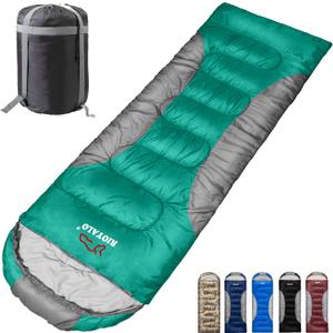 0 Degree Winter Sleeping Bags for Adults Camping (450GSM) - Temp Range (5F32F) Portable Waterproof Compression Sack- Camping Sleeping Bags for Big and Tall in Env Hoodie: Backpacking Hiking 4 Season (TURQUOISE)