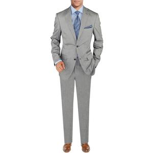 DTI BB Signature Italian Men's 2 Button Two Piece Suit Modern Fit Jacket Pant (48, Silver Gray)