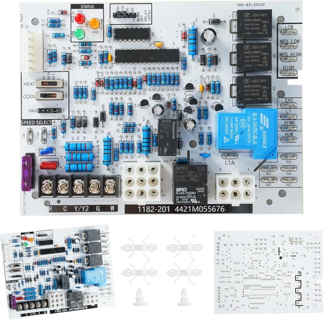 920915 Furnace Control Board - Direct Replacement for Nordyne 624742 624844 624690 904840 and 1182-201 - Single-Stage Gas Furnace, Compatible with Intertherm, Miller, Tappan, Frigidaire, Gibson