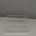 Empty Acrylic Mahjong Case Mahjong Storage Box for American Tiles and Mahjongs Cards Transparent Display Box for Mahjongs Tiles Accessories Supplies (Large,3 Compartment)