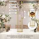 Gold Candelabra Centerpieces for Tables,Acrylic Candelabra 5 Arm for Wedding Tall Floor Candle Holder for Concert Party Housewarming Gifts centros de mesa para bodas candelabros navideos10PCS