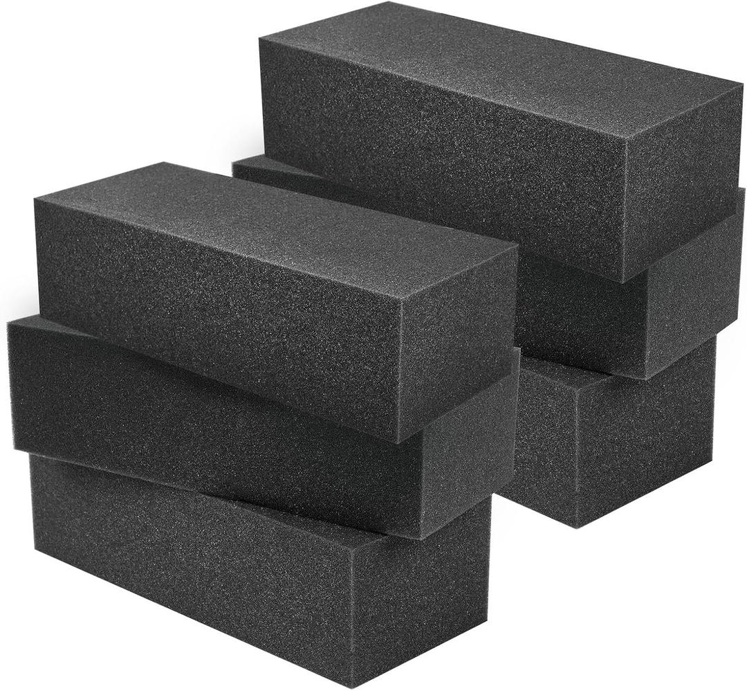 Frienda 6 Pack Fuel Cell Safety Foam Block 14 x 4 x 6 Inches Safety Racing Foam Insert Block Easy Installation for Prevent Fuel Sloshing of Gas, E85 and Methane Fuels(Black)